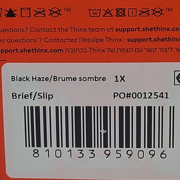 Thinx for All Period Leakproof Underwear Lace Trim Brief Size 1X Black Haze - Picture 7 of 7